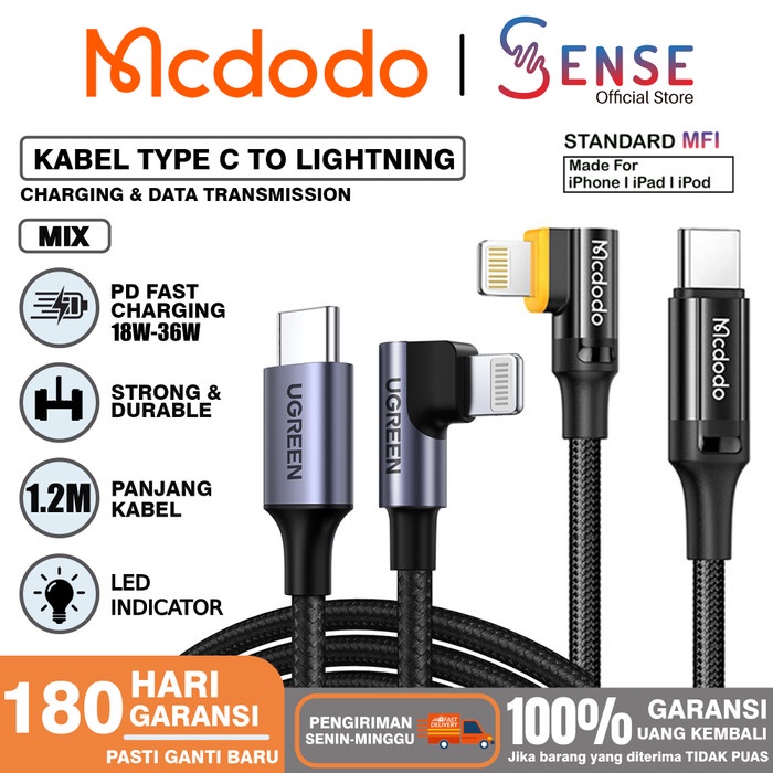 KABEL GAMING IPHONE PD TYPE C TO LIGHTNING AUTO DISCONNECT 36W