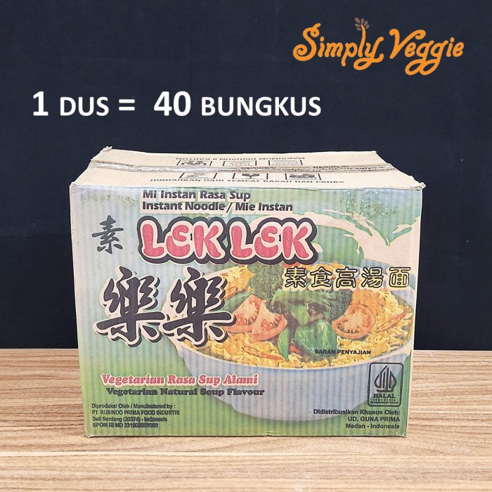 

Lek Lek Mie Instant Vegetarian Instant Noodle Vegan 1 DUS (40 BUNGKUS)