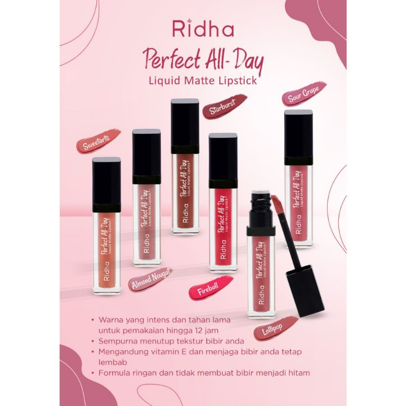 Ridha Perfect All Day Liquid matte lipstik