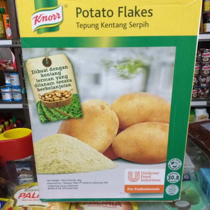 

Terlaris Knorr Potato Flake 4Kg Kentang Bubuk Halus Mashed Potato (Gojek/Grab)