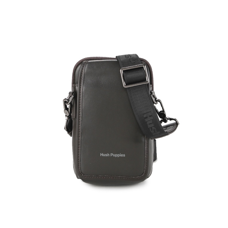 Tas Selempang Hush Puppies Original Pria SlingBag Kompartemen utama dengan resleting Lamaran Branded