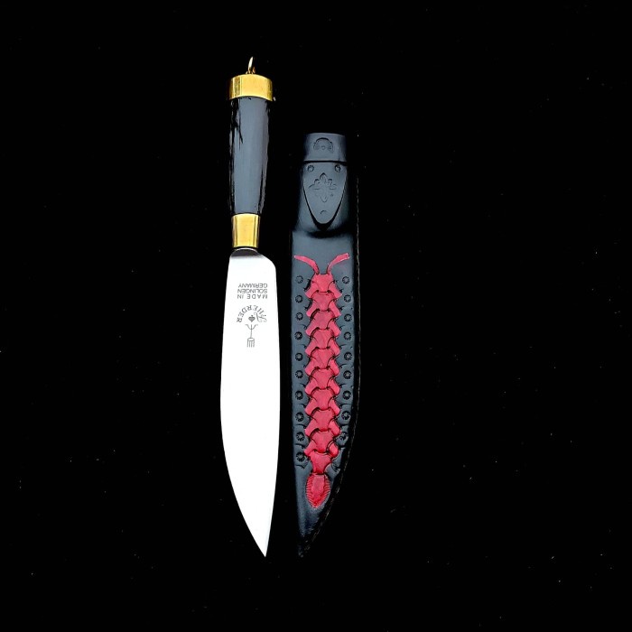 Pisau Cap Garpu Asli 6" Lancip Handle Tanduk Kerbau.Lr01