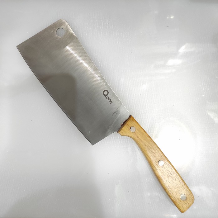 Oxone Wooden Knife Ox95 Pisau Dapur Satuan Gagang Kayu Golok Asahan