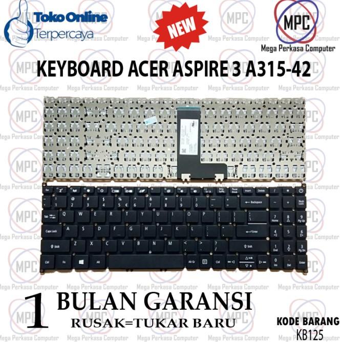 Keyboard Laptop Acer Aspire 3 A315-42 Sf315 A615 Black
