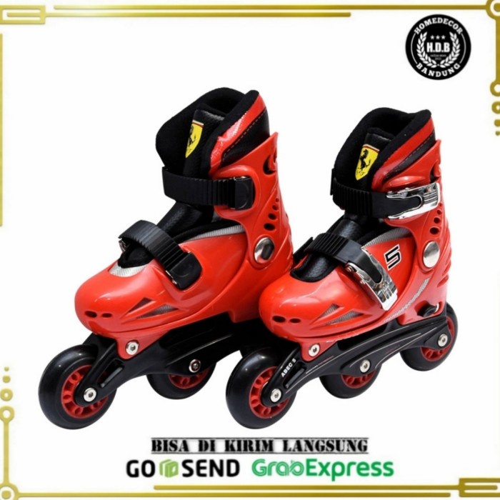 Bestseller Ferrari Basic Inline Skate 29-32 - Merah / Sepatu Roda Anak / Skate
