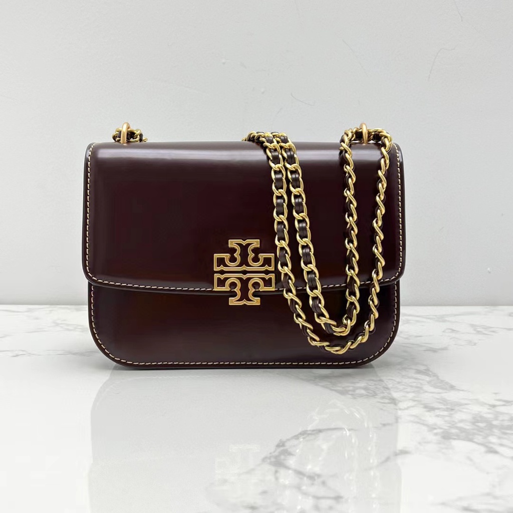 TB Britten Patent Leather Sling Bag Shoulder Bag Flap Bag