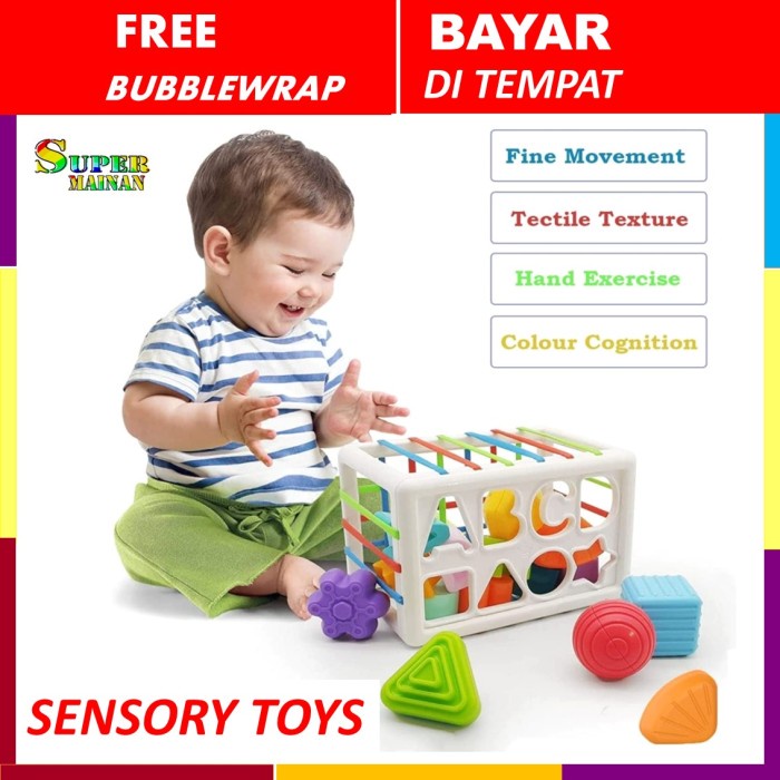 Bestseller Mainan Sensori Motorik Anak Mainan Edukasi Anak Umur 1 2 3 Tahun Murah