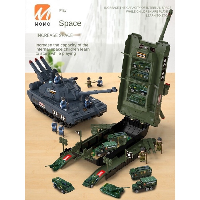 FLASH SALE MAINAN ANAK MOBIL TANK BESI METAL ISI TENTARA MUSIK DAN CERITA TERMURAH