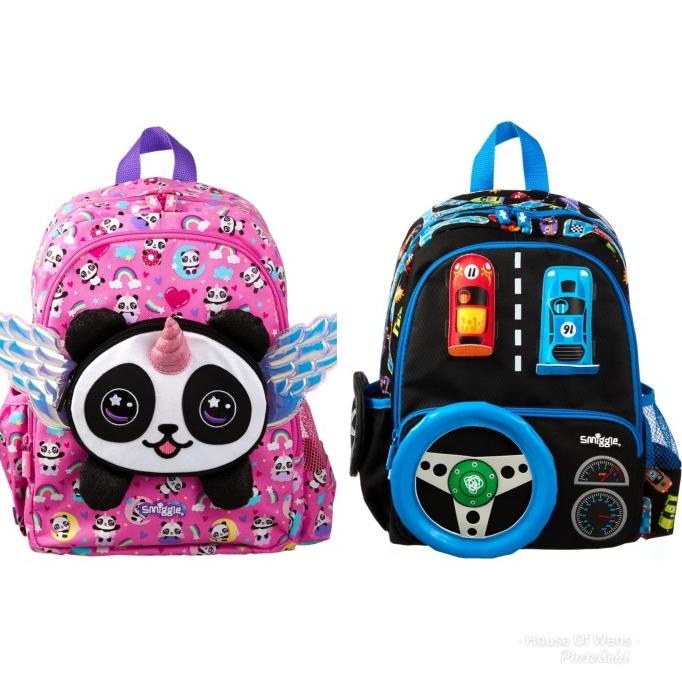 TER-UPDATE SMIGGLE PANDA VROOM CHARACTER BACKPACK - TAS JUNIOR SMIGGLE #ORIGINAL