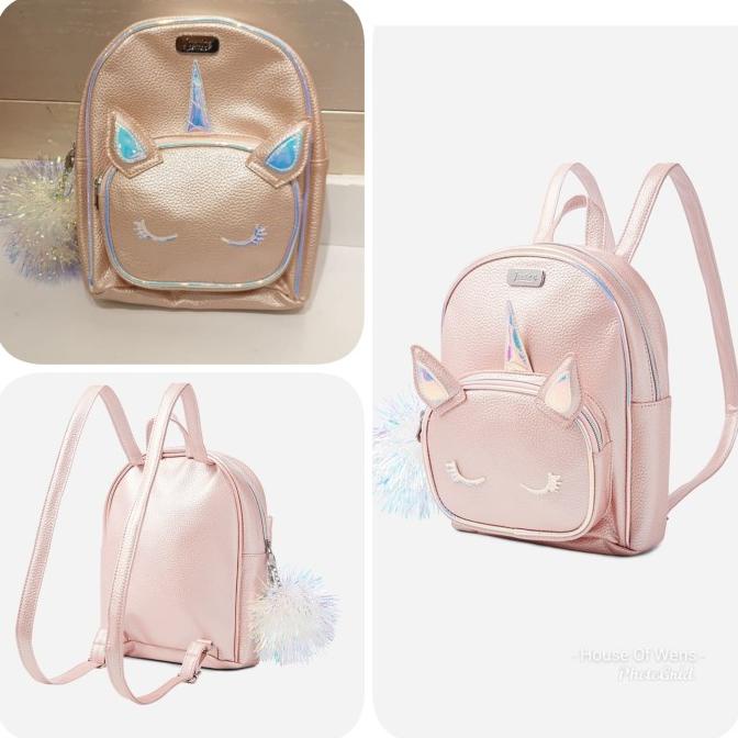 TER-UPDATE JUSTICE POMPOM UNICORN MINI BACKPACK - TAS BACKPACK JUSTICE #ORIGINAL