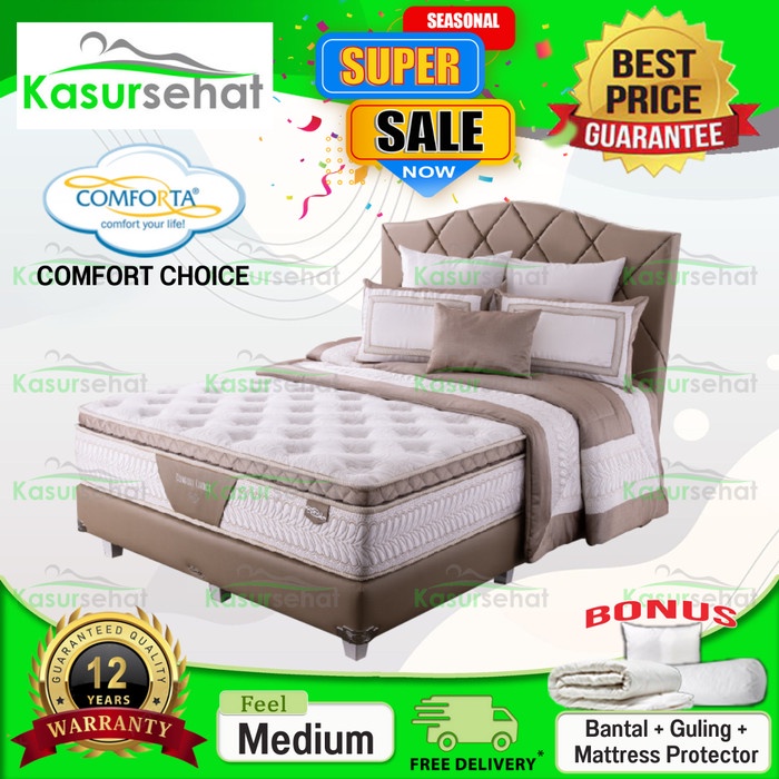 Comforta Kasur Springbed Comfort Choice - Full Set - 180X200