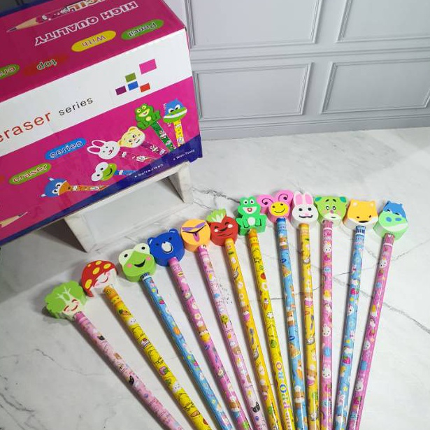 

Terlaris`Pensil penghapus SUPER (1box=24set)/pensil unik/pensil stip/pensil hapusan