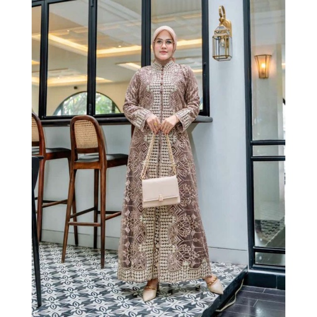 GAMIS PELANGI JAYA TERBARU / GAMIS TILLE MIX BORDIR / GAMIS PESTA SUPER MEWAH