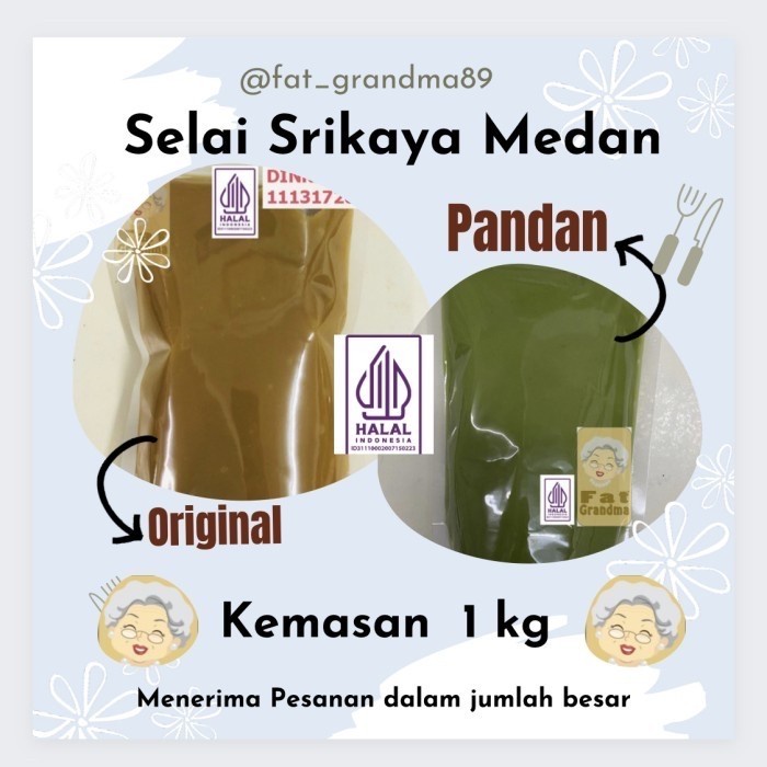 

Selai Srikaya Medan 1 kg - Kemasan PLASTIK