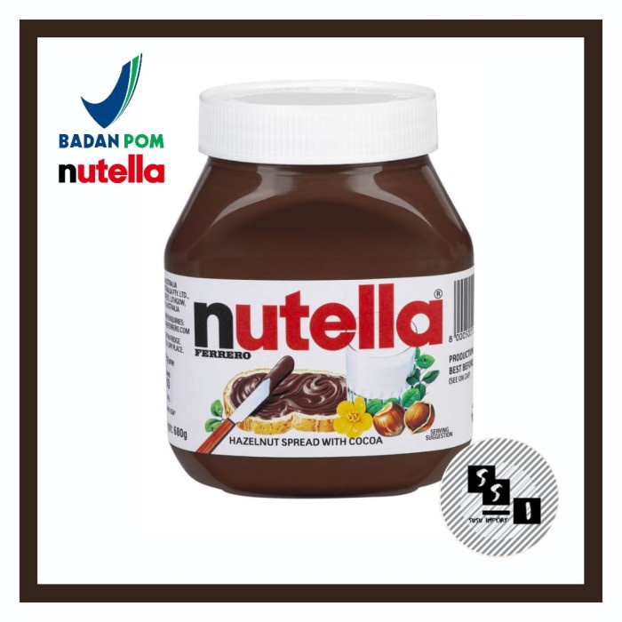 

Nutella Ferrero Spread Selai Chocolate Hazelnut 680 Gram BPOM