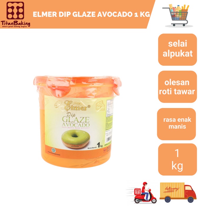 

Avocado Alpukat Dip Topping Donat Ropang Mulus Dip Glaze ELMER 1kg