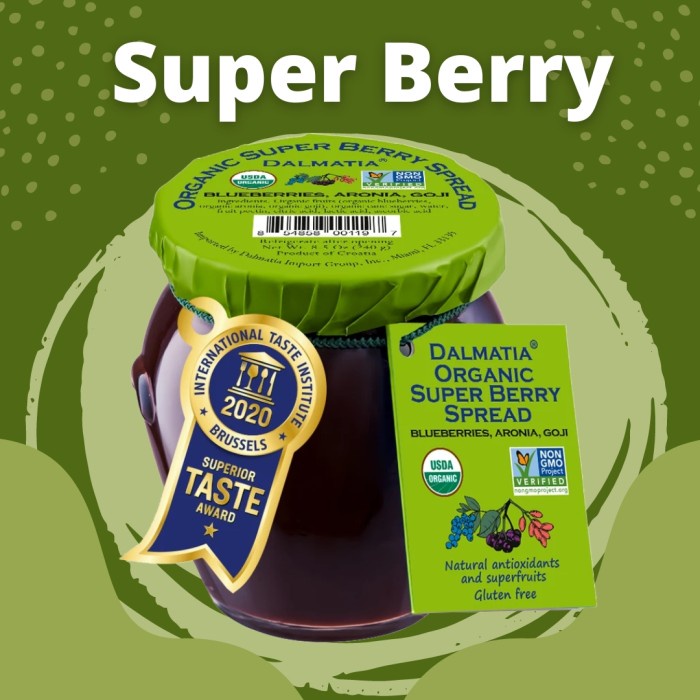 

Dalmatia Selai Organik Super Berry Spread