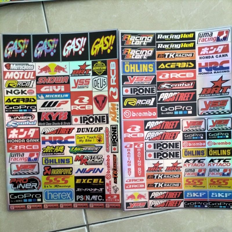 STIKER SPONSOR RACING | SRIKER PACK LOGO BRAND RACING | SRIKER HEREX RACING | STIKER MOTOR SPONSOR R