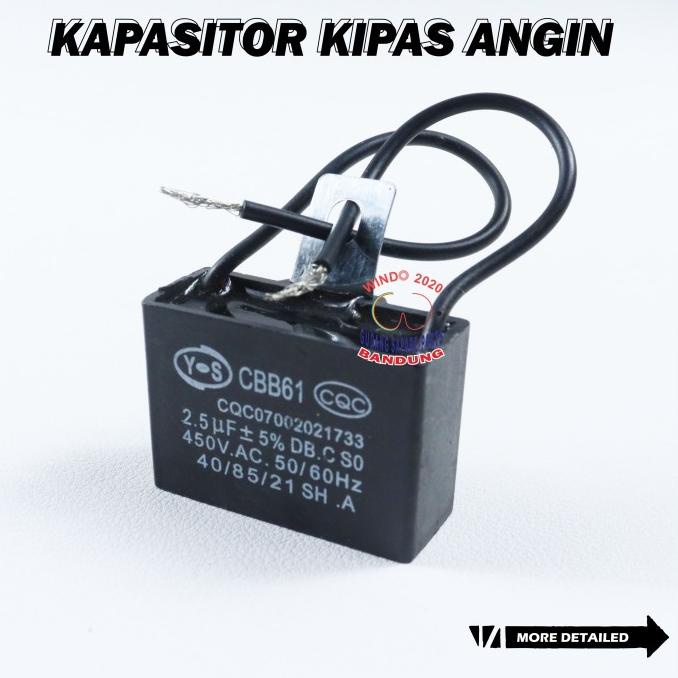 best produk] KAPASITOR KOTAK KABEL 2,5UF | KAPASITOR FAN | 2,5 UF | KAPASITOR KOTAK