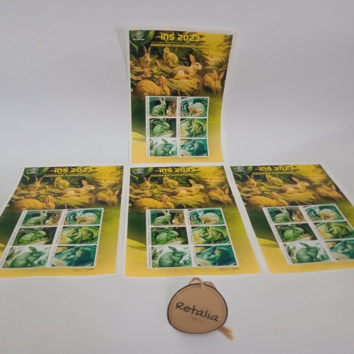

Bestseller Full Sheet Perangko Shio Kelinci "Indonesia Numismatic Show 2023".