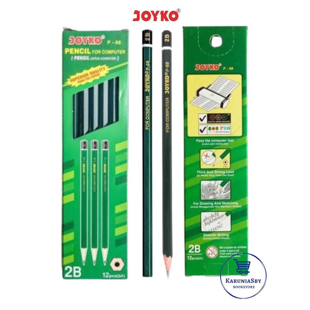

Pencil / Pensil Joyko P-88 / 2B / 1 PCS / 1 BOX 12 PCS