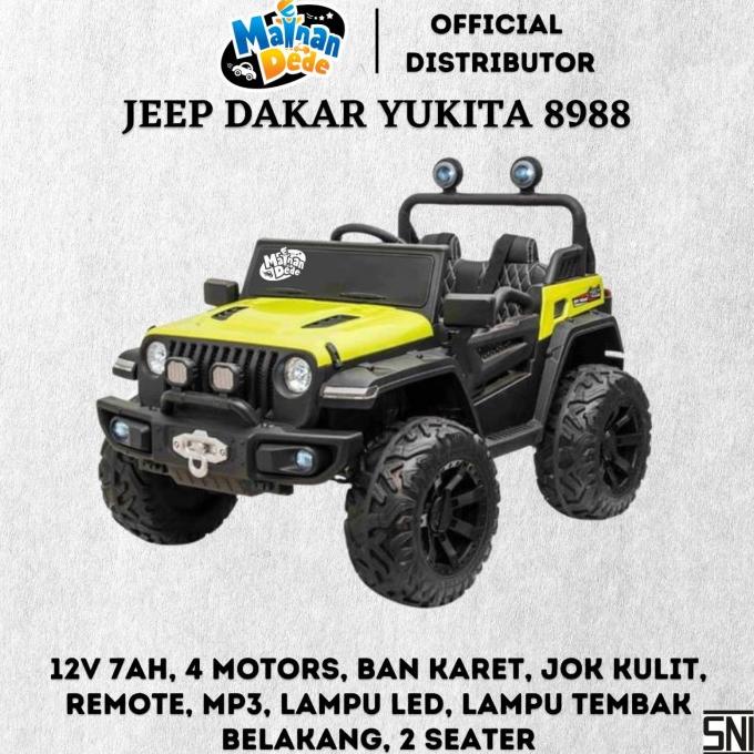 Mainan Anak Mobil Aki Jeep Dakar 8988 Yukita