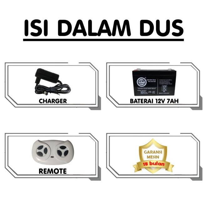 Mainan Anak Mobil Aki Jeep Rocky Ban Karet - Volta 5008