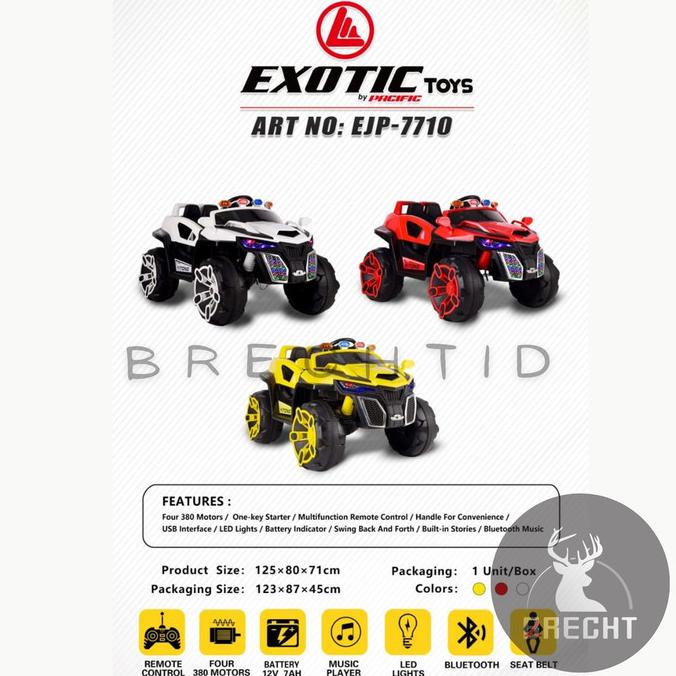 Mainan Mobil Aki Anak Jeep Exotic Ejp 7710 Bisa Ayun