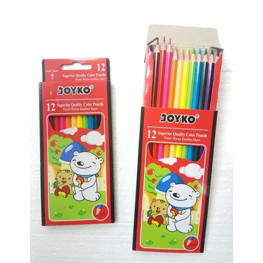 

[KND] Pensil Warna Joyko 12 Superior Quality Color Pencils (CP-12PB) mia8t