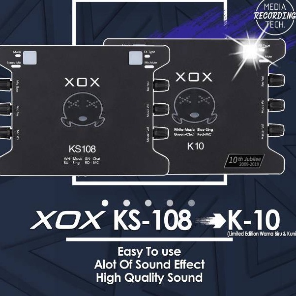 ➭➱✥❄ XOX KS108 KS 108 K10 Soundcard Spesial Karaoke Online & Broadcasting