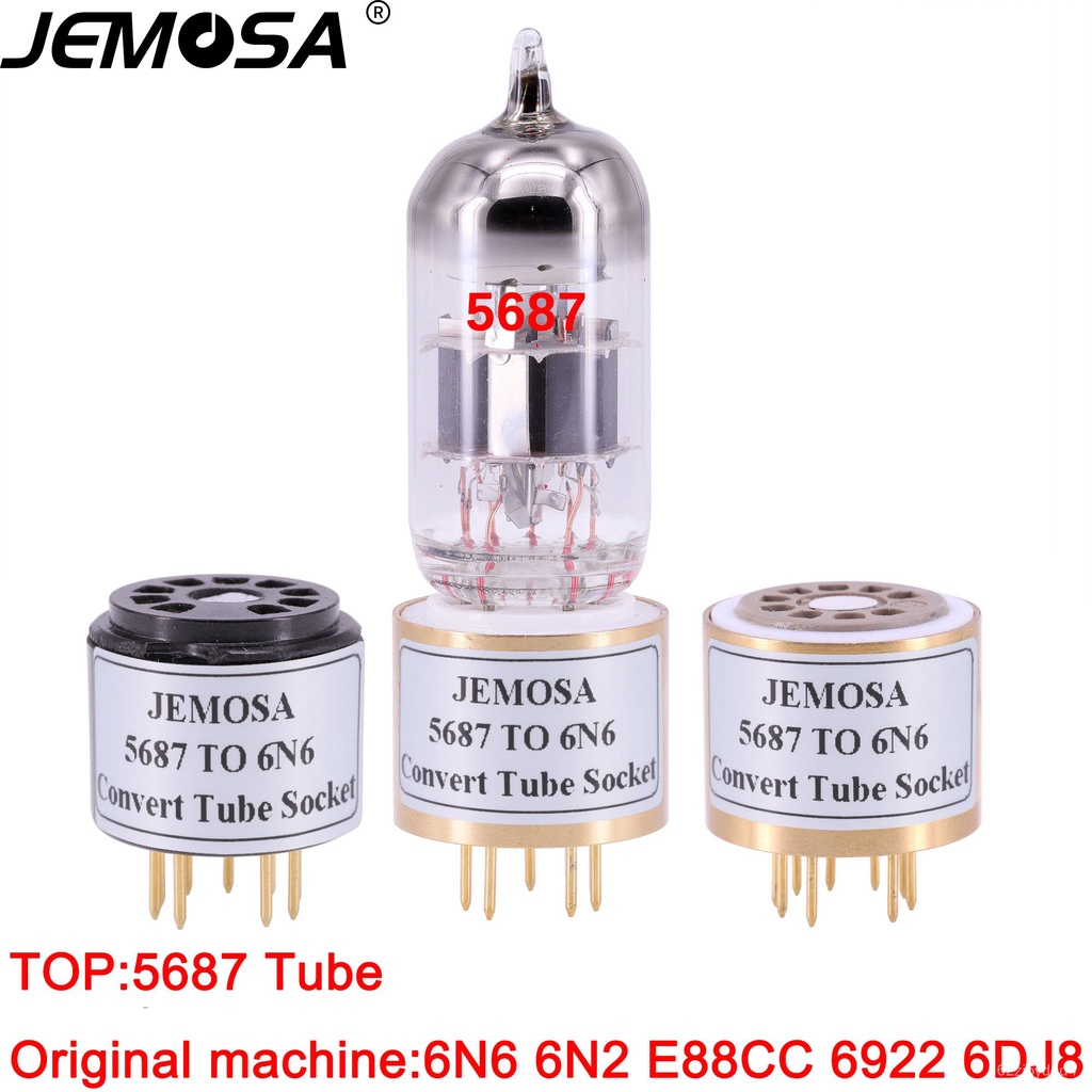 ✅&1PC 9Pin Tube Socket Adapter 5687 Tube (Top) TO 6N6 6N2 E88CC 6922 Vintage Tube Convert Socket Ada