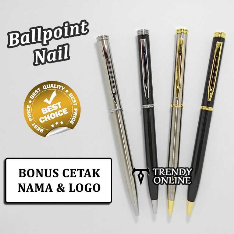 

Laris｀Pulpen Paku FREE Grafir Nama, Pulpen Promosi Cetak Nama Logo, Pulpen stainless custom grafir
