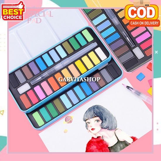 

Cat Air Anak Set Lengkap Watercolor Set Art Murah Dan Bagus Cat Air Lukis Lengkap Cat Lukis Kanvas Padat Cair Lengkap Semua Warna Non Toxic Tidak Beracun Water Color Set Watercolour Painting Special Cat Air Sponge Lukis 24 Warna Watercolor Set