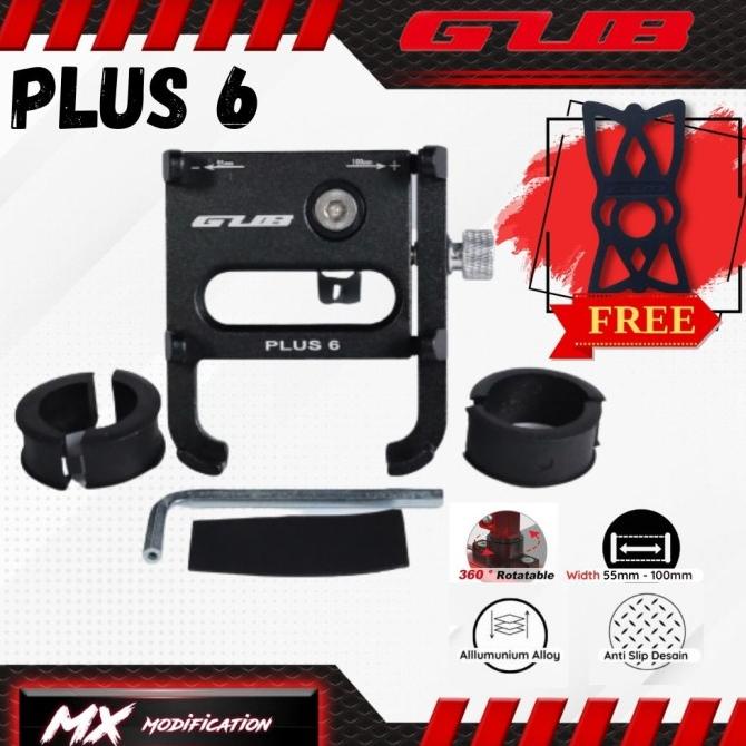 PROMO GUB PLUS 6 HOLDER HANDPHONE ALLUMUNIUM ALLOY ORIGINAL