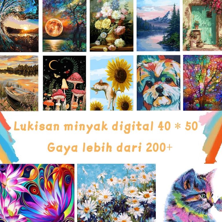 

DISKON AKHIR BULAN [Little Star] 40 * 50cm Paint By Number DIY Paint By Number Kit No Frame