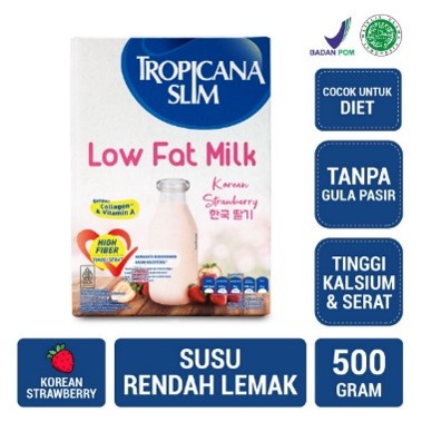 

Tropicana Slim Low Fat Milk Korean Strawberry 500g – Susu Kolagen