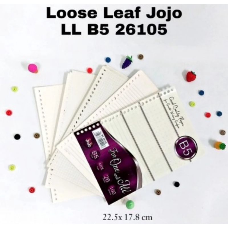 

SJS loose leaf JOJO B5 LL26105 mix/ kertas binder