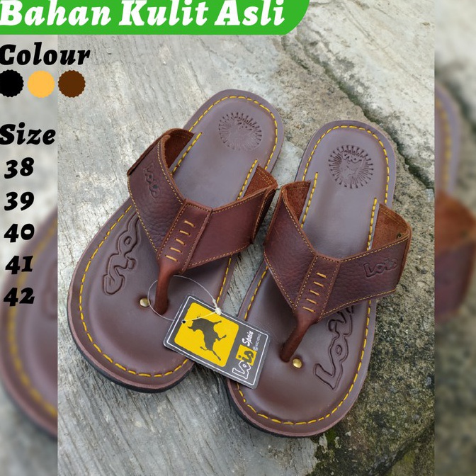 Menarik.. SANDAL PRIA KULIT LOIS ORIGINAL/ SANDAL JAPIT PRIA