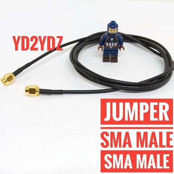 kabel jumper sma male to sma male double sma-m analyzer nanovna antenna pigtail panjang 1.5m 1.5 met