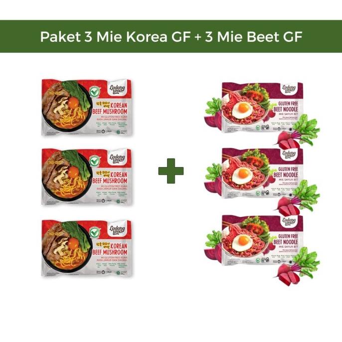 

Paket 3 Mie Korea + 3 Mie Beet Gluten Free Ladang Lima