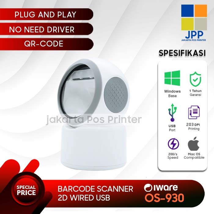 BARCODE SCANNER OMNI DIRECTIONAL 1D - 2D IWARE BS-9000 - QR CODE-PDF 4