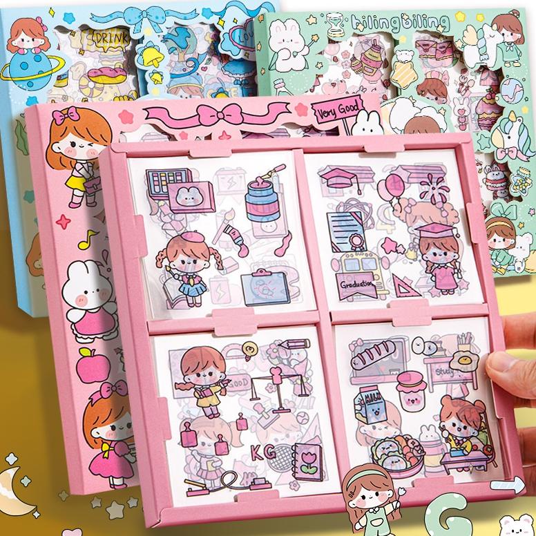 

ERA195 (100 Lembar) Stiker Motif Kartun Korea Lucu Anti Air Dekorasi Handbook Scrapbook DIY/ Stiker Sticker botol minum plastik *