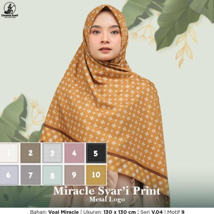 Sale SEGI4 VOAL SYARI MOTIF 130 X 130 JILBAB UMAMA KERUDUNG HIJAB SEGIEMPAT Termurah