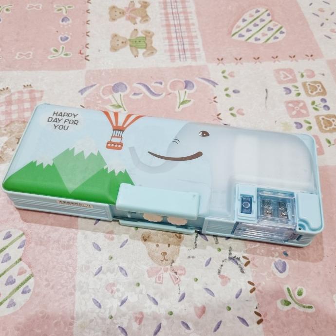 

:>:>:>:>] KOTAK TEMPAT PENSIL ANAK SEKOLAH MULTIFUNGSI - BLUE