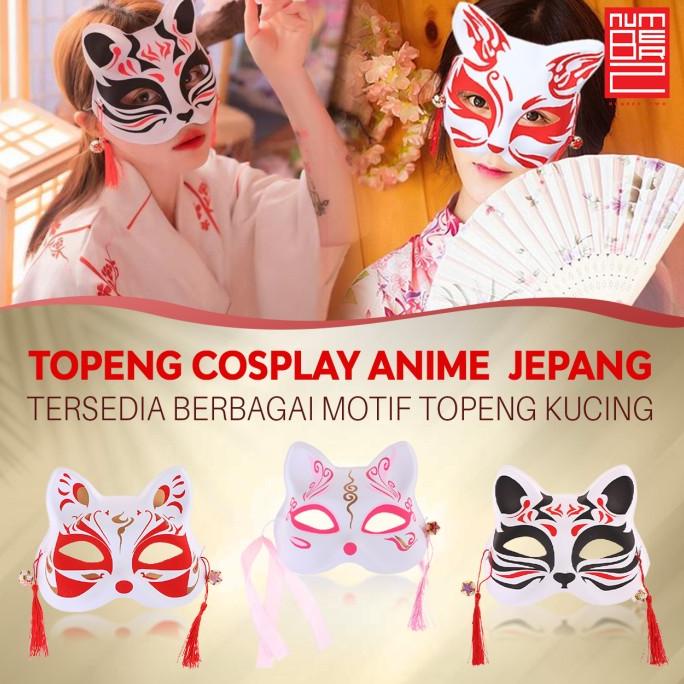 monggo] Topeng cosplay anime fox kucing rubah jepang halloween dewasa anak