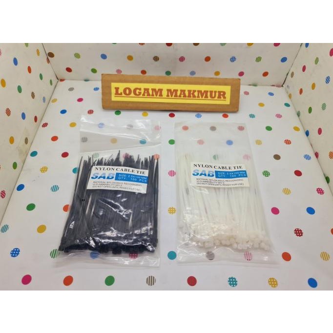 

><><><] KABEL TIES/KABEL KREK/PENGIKAT SERBAGUNA 10CM (1PAK ISI 100BH)