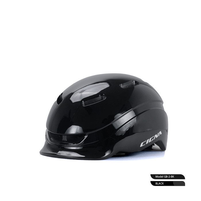 CIGNA GB-2 BIKE ULTRALIGHT HELMET + LAMP HELM - HELM SEPEDA - BLACK