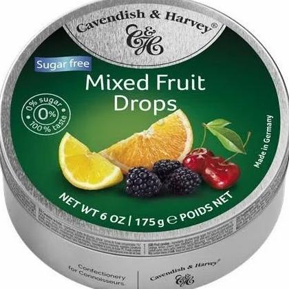 

+++++] Cavendish & Harvey Mixed Fruit Drops Sugar Free 175gr - Permen