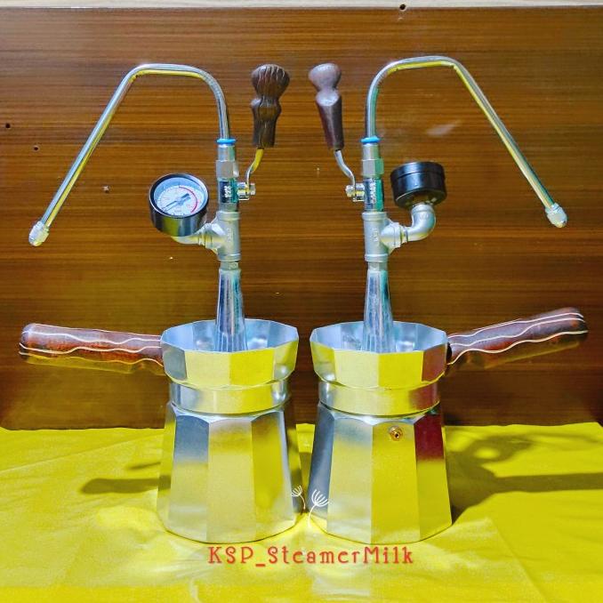 Termantab] STEAMER MILK MANUAL L SILVER - KNOP KAYU