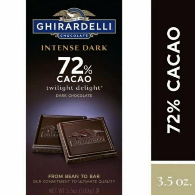 

((((()paling dicari] GHIRARDELLI Intense Dark 72% Cacao Bar Chocolate 100gr Cokelat Premium